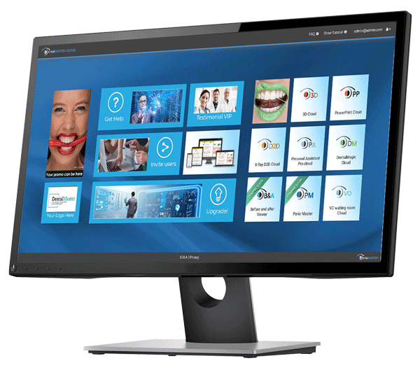 DentalMaster cloud dashboard on desktop screen